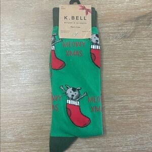 New With Tags K. Bell Men's Fun Holiday Meowy Xmas